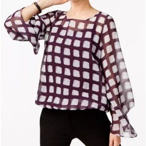 Alfani Geometric Blouse - Size 0X